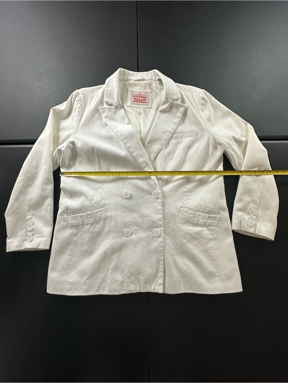 Levi's White Double-Breasted Blazer womens